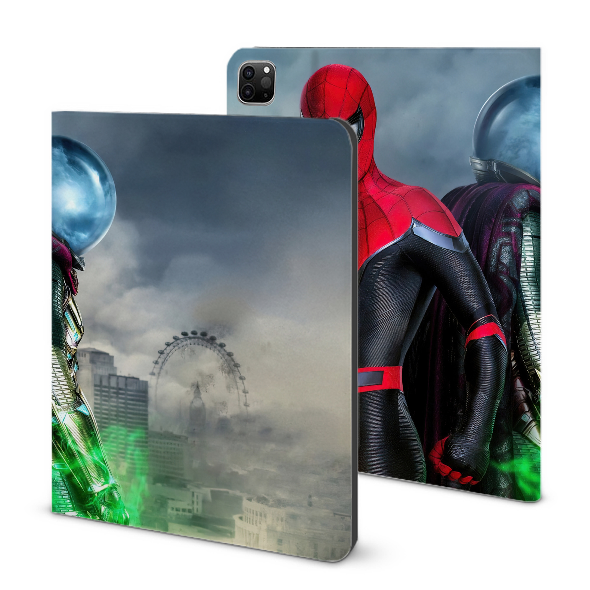 （画像用） Spider Man スパイダーマン IPad ケース ブック型 PUレザー TPU 耐衝撃 軽量 薄型 ペン収納なし 全面保護 IPad 各モデル対応